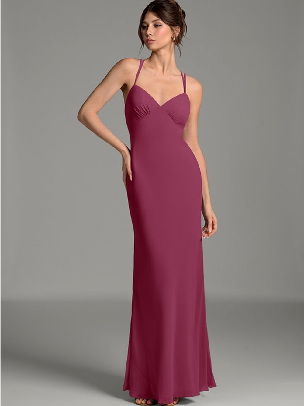 Azazie Mulberry Spaghetti-Strap Maxi Dress